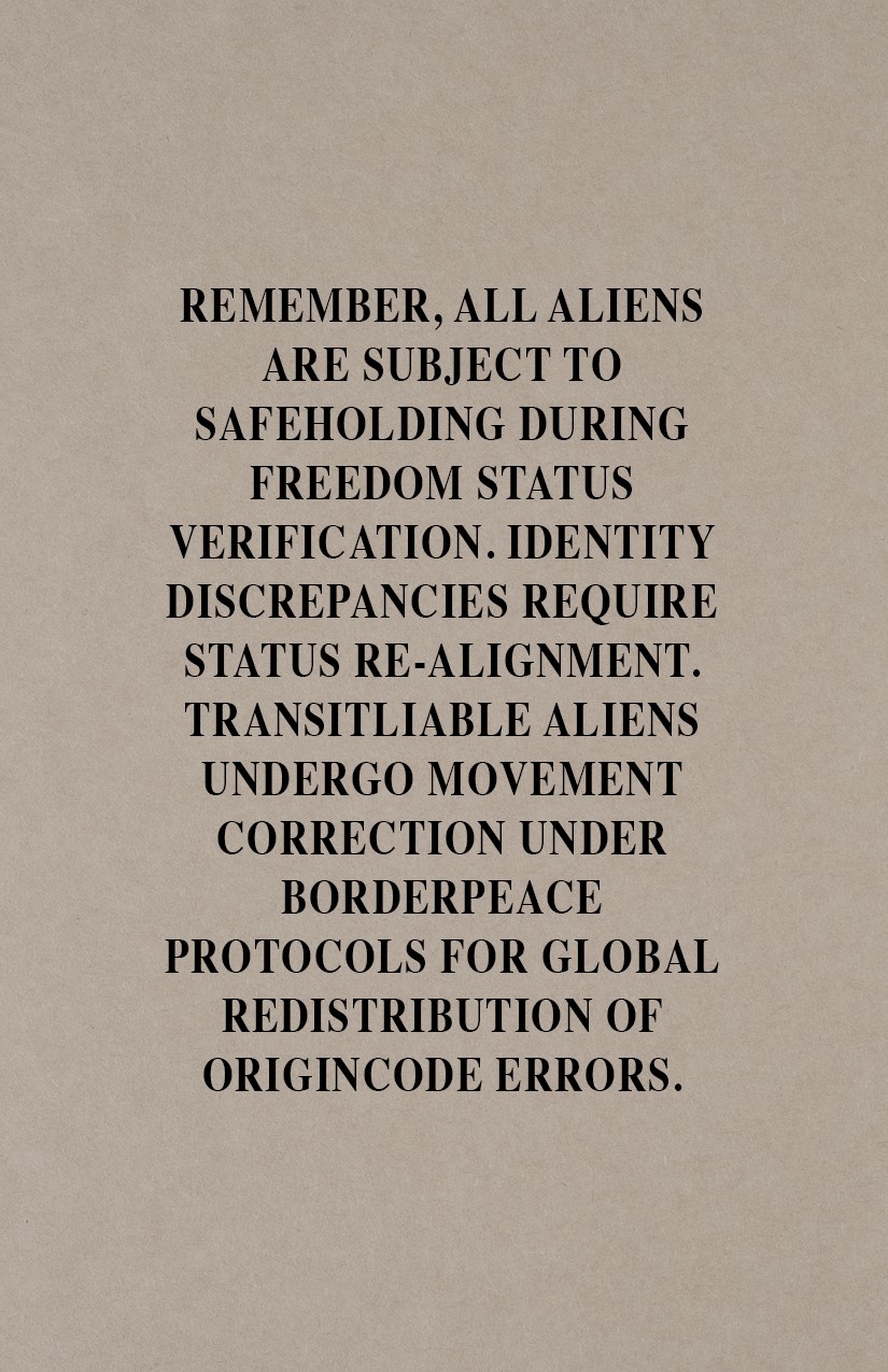 Anti-alien newspeak rules.