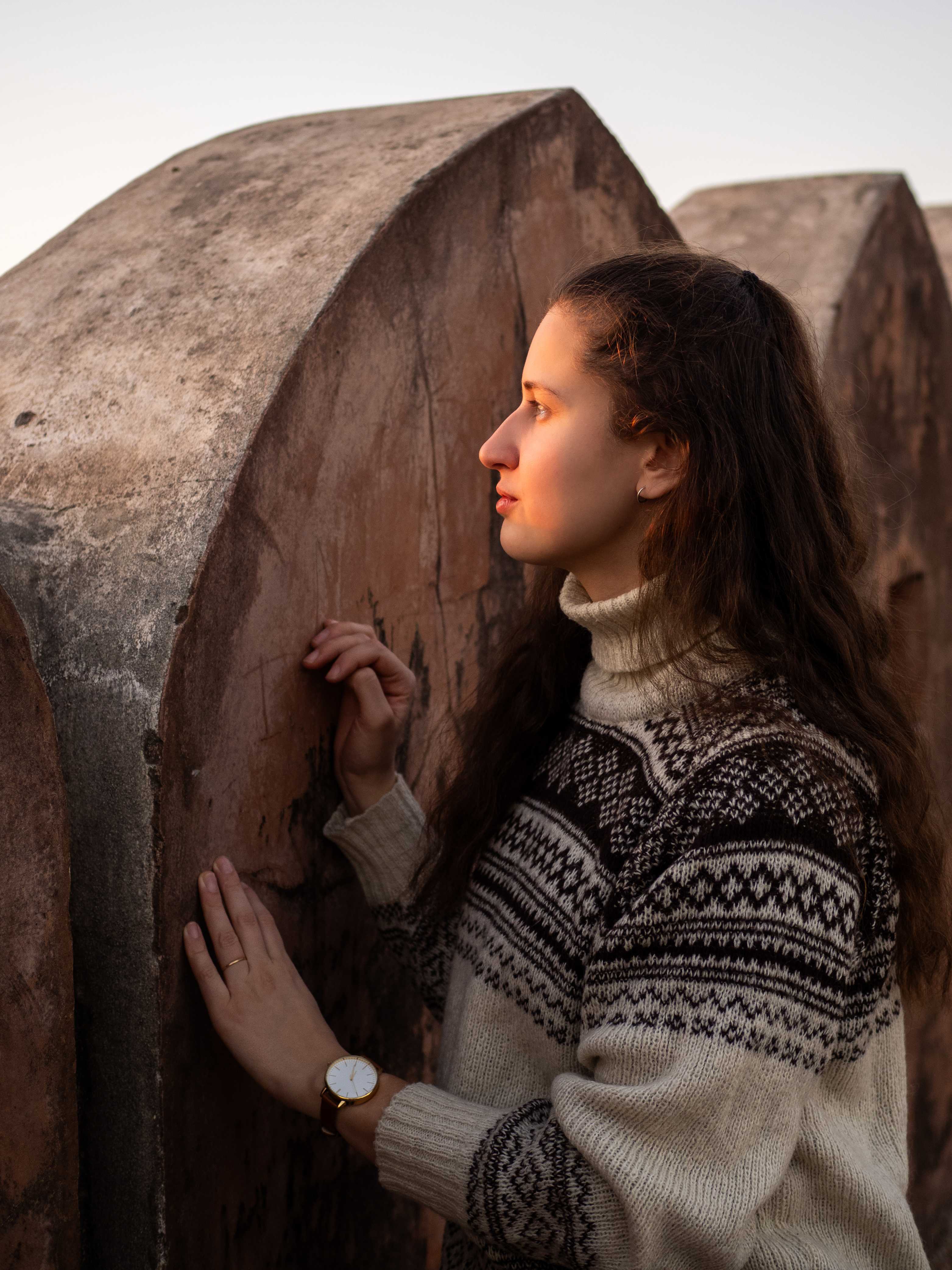 Self-portrait during the sunset.